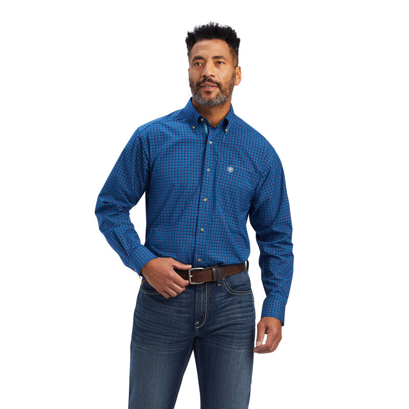 Ariat Hemden Herren - Pro Series Bertrand Stretch Classic Fit Blau ( IVHYZ-6754 )